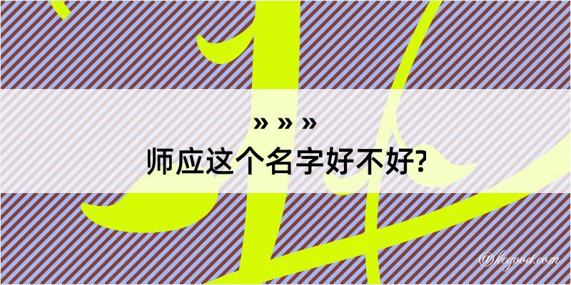 师应这个名字好不好?