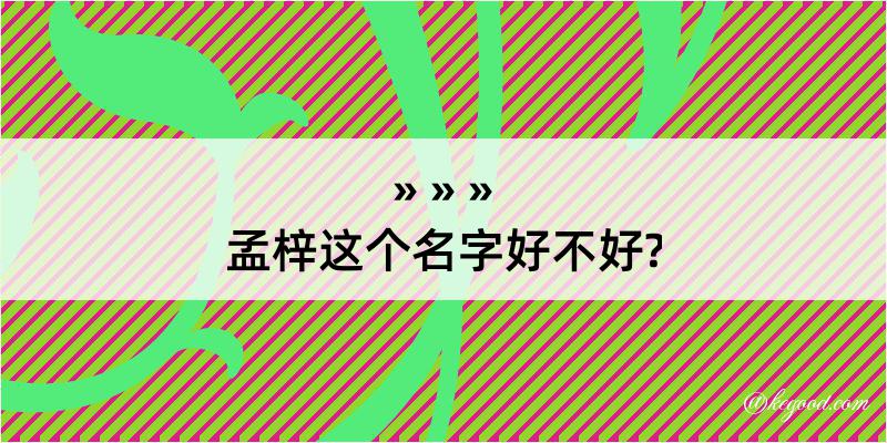 孟梓这个名字好不好?