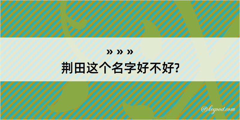 荆田这个名字好不好?