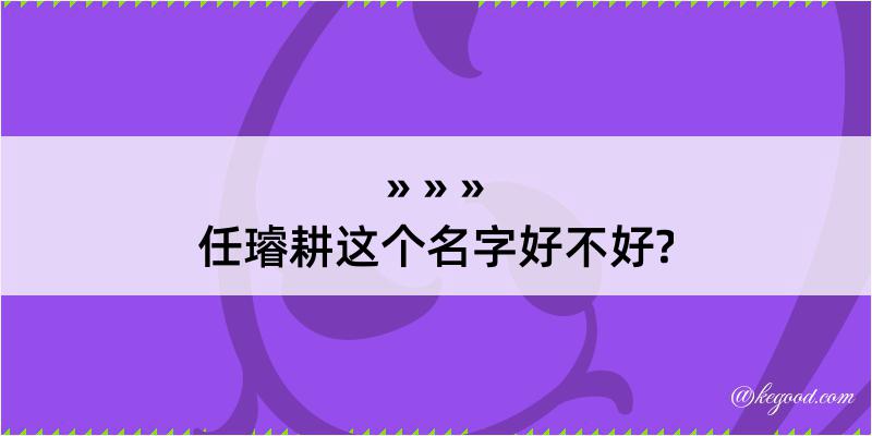 任璿耕这个名字好不好?