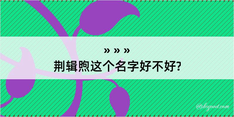 荆辑煦这个名字好不好?