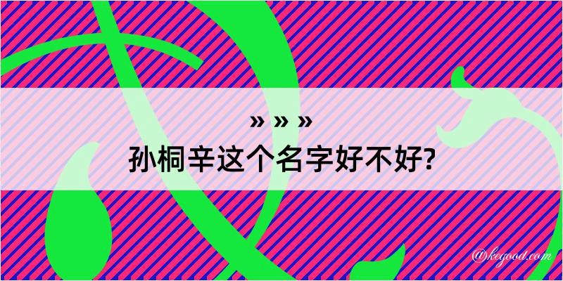 孙桐辛这个名字好不好?