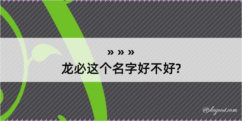 龙必这个名字好不好?