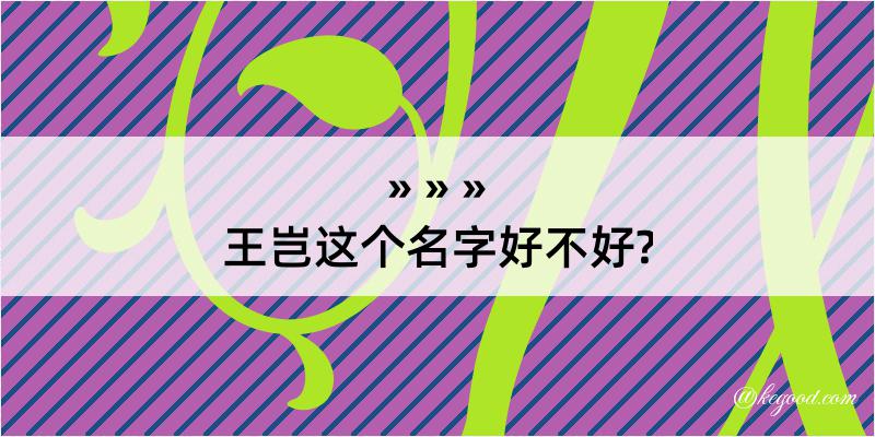 王岂这个名字好不好?