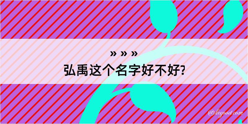 弘禹这个名字好不好?