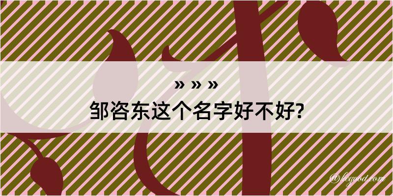 邹咨东这个名字好不好?