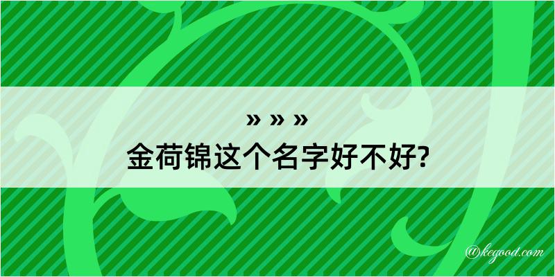 金荷锦这个名字好不好?