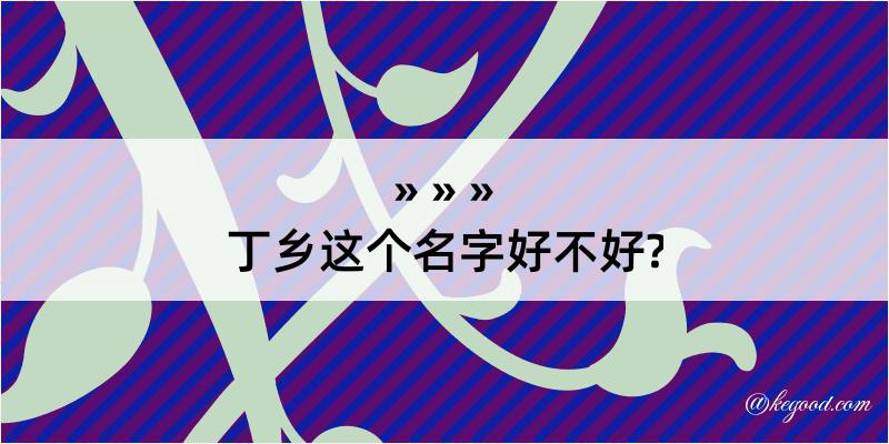 丁乡这个名字好不好?