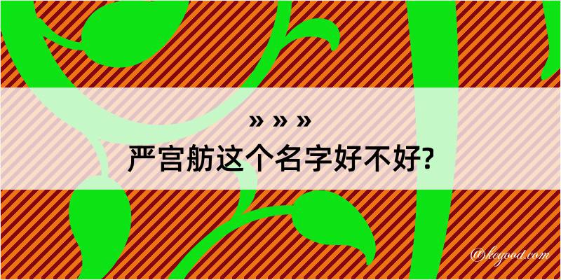 严宫舫这个名字好不好?