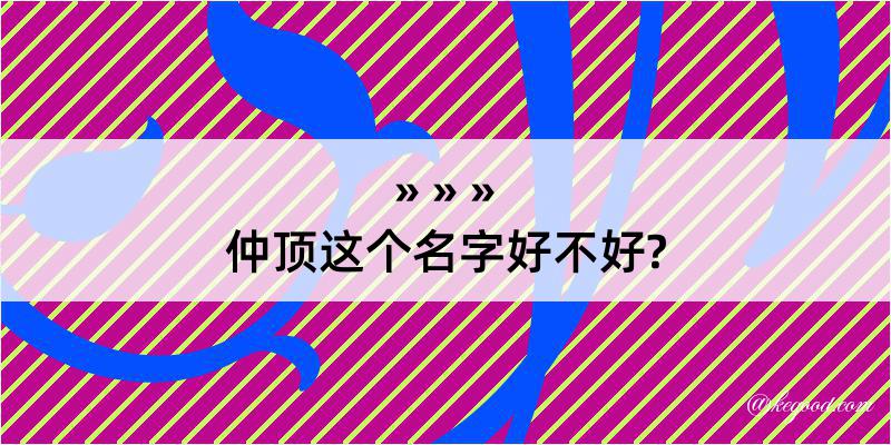 仲顶这个名字好不好?