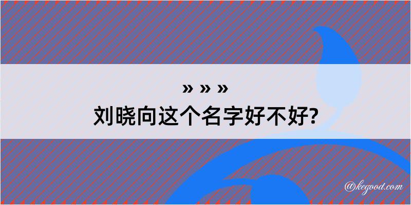 刘晓向这个名字好不好?