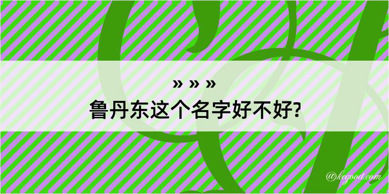 鲁丹东这个名字好不好?