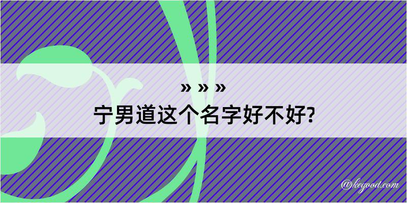 宁男道这个名字好不好?