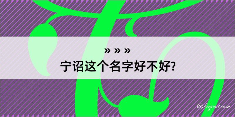 宁诏这个名字好不好?