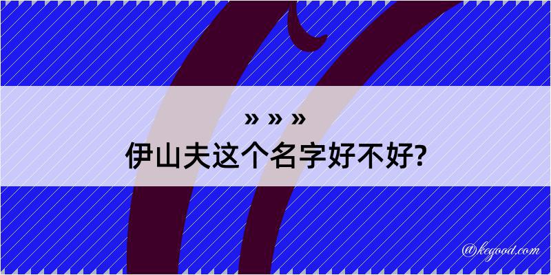 伊山夫这个名字好不好?