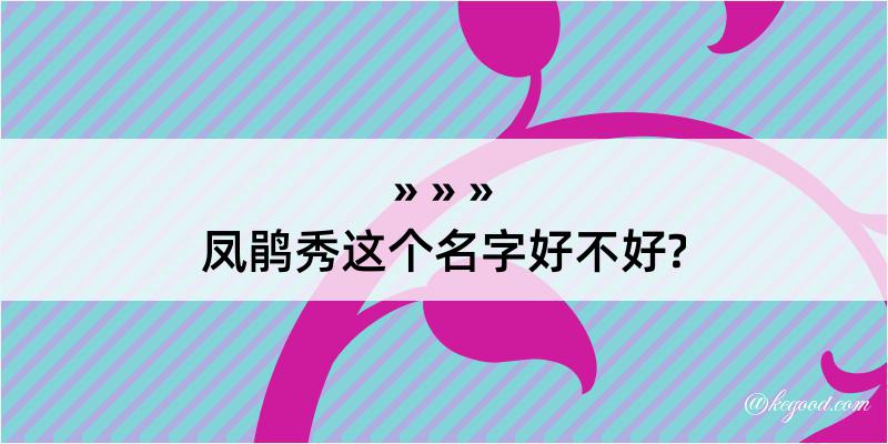 凤鹃秀这个名字好不好?