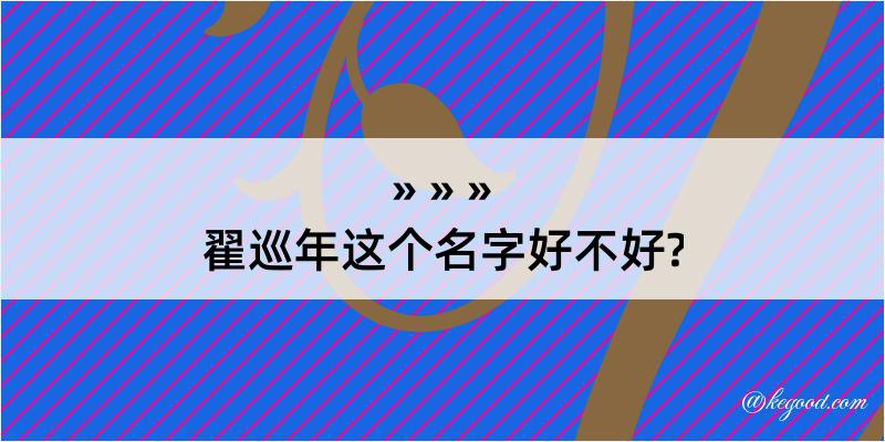 翟巡年这个名字好不好?