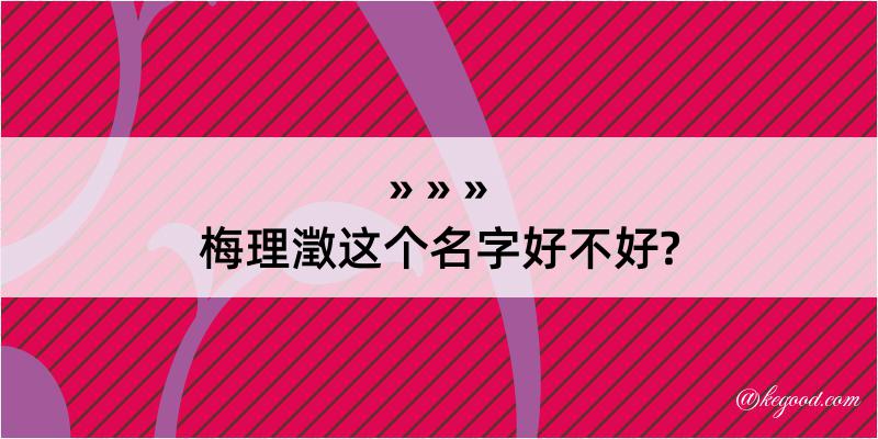 梅理澂这个名字好不好?