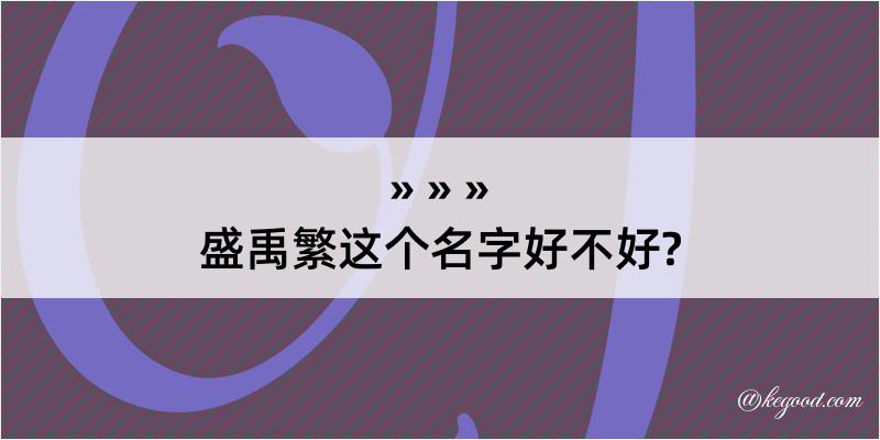 盛禹繁这个名字好不好?