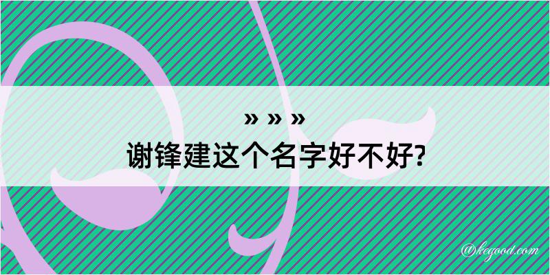 谢锋建这个名字好不好?