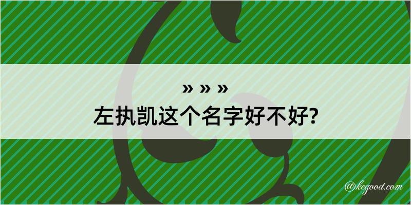 左执凯这个名字好不好?