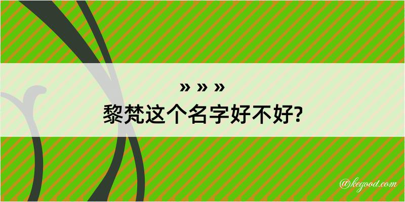 黎梵这个名字好不好?