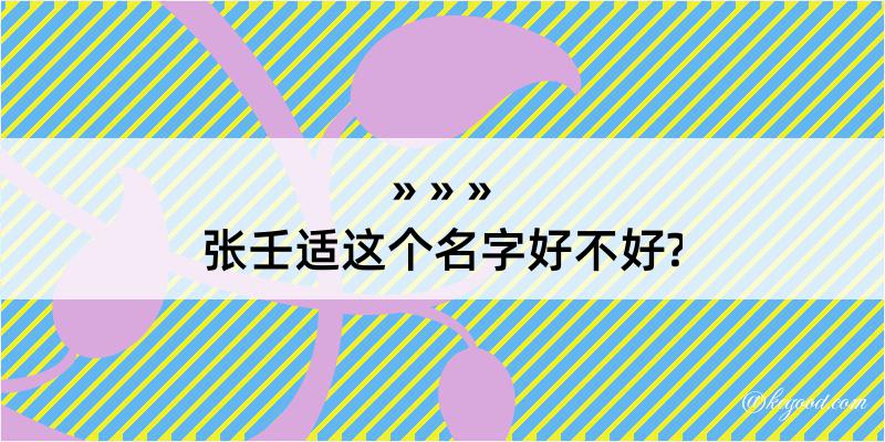 张壬适这个名字好不好?