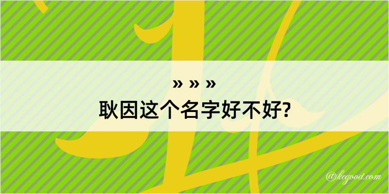 耿因这个名字好不好?