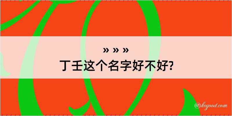 丁壬这个名字好不好?