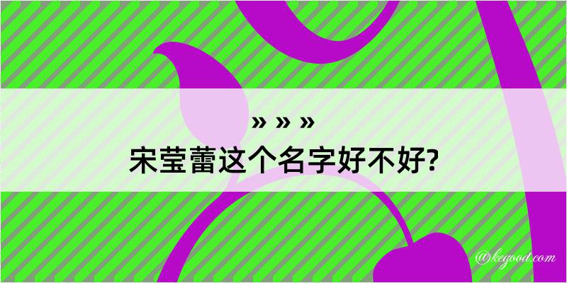 宋莹蕾这个名字好不好?