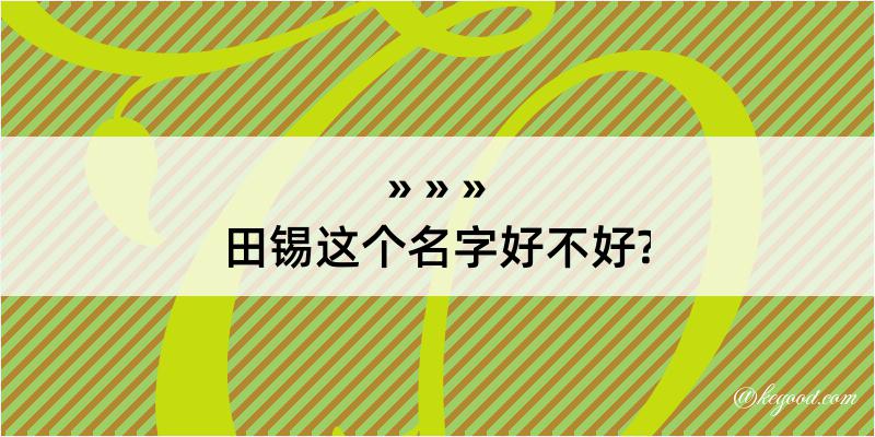 田锡这个名字好不好?