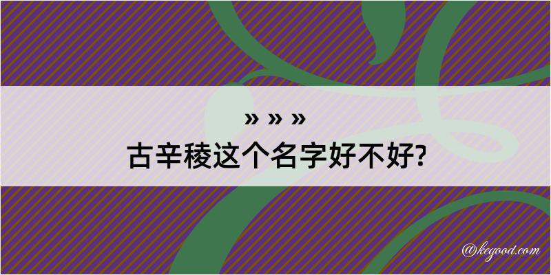 古辛稜这个名字好不好?