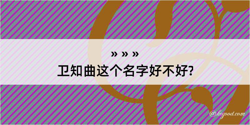 卫知曲这个名字好不好?