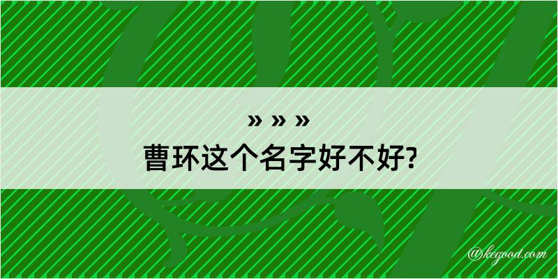 曹环这个名字好不好?