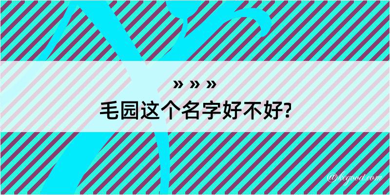 毛园这个名字好不好?