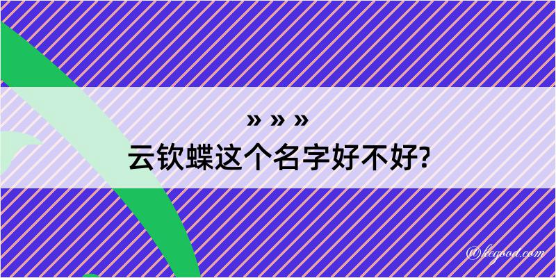 云钦蝶这个名字好不好?