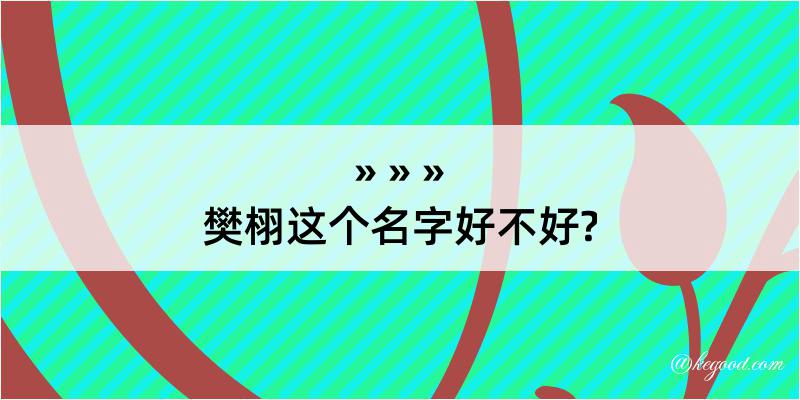 樊栩这个名字好不好?