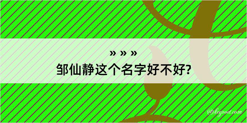 邹仙静这个名字好不好?