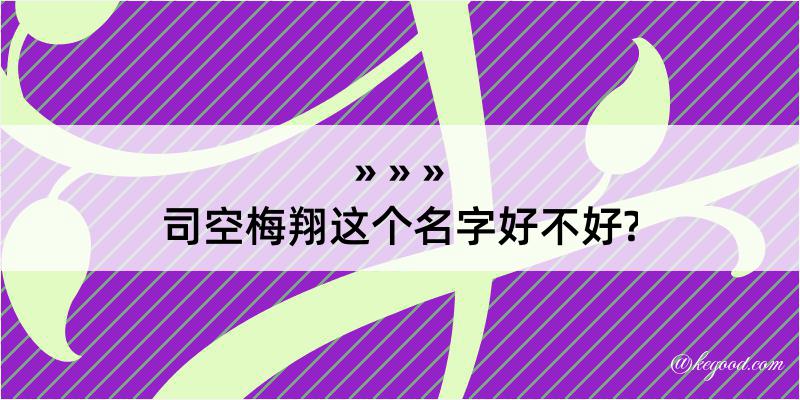 司空梅翔这个名字好不好?