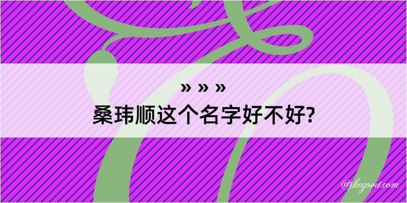 桑玮顺这个名字好不好?