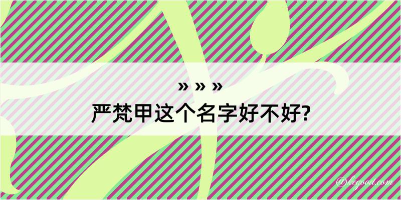 严梵甲这个名字好不好?