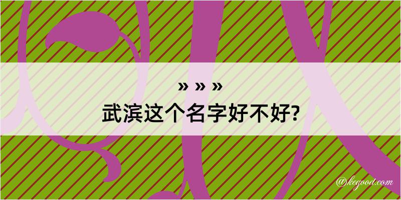 武滨这个名字好不好?