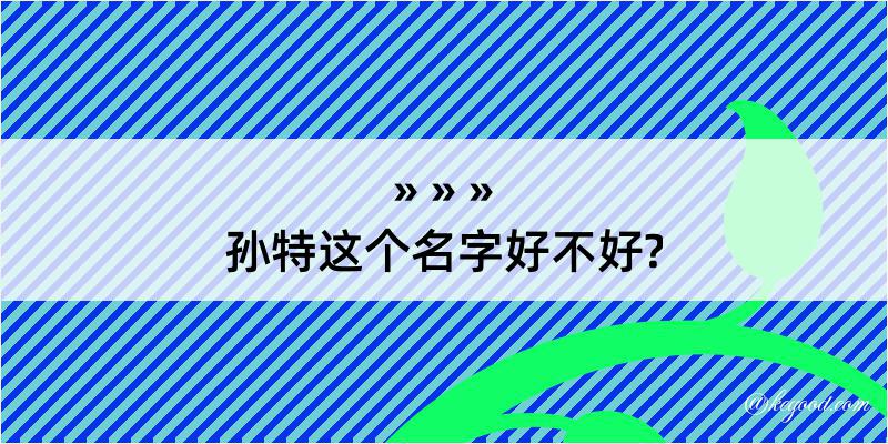 孙特这个名字好不好?