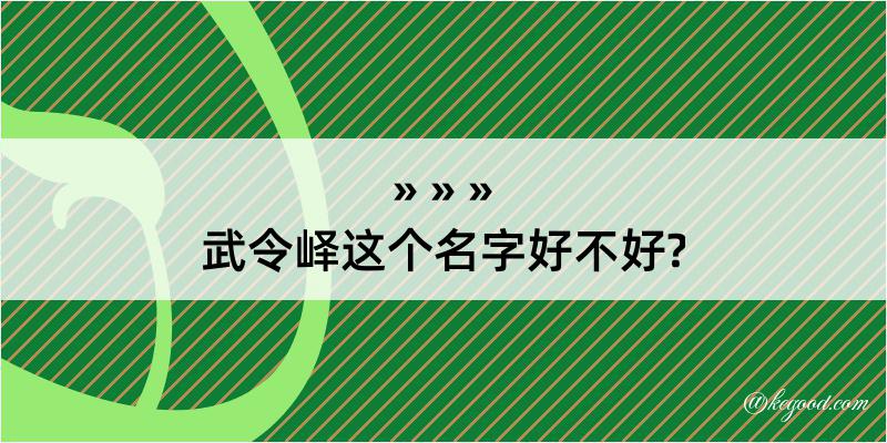 武令峄这个名字好不好?