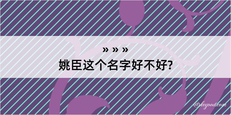 姚臣这个名字好不好?