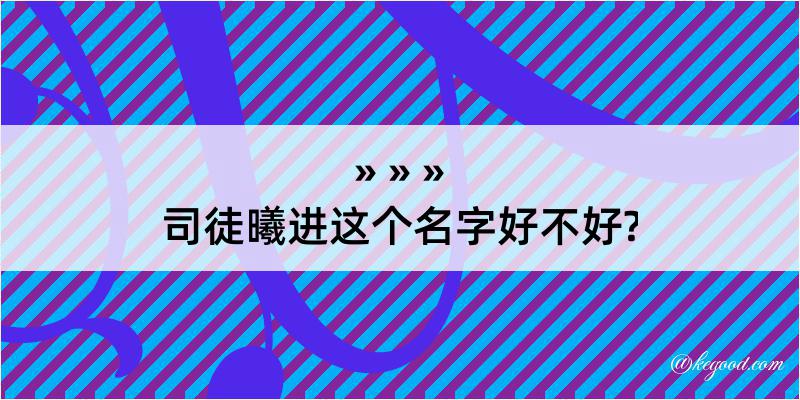 司徒曦进这个名字好不好?