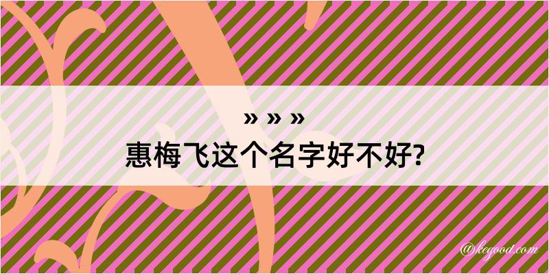 惠梅飞这个名字好不好?