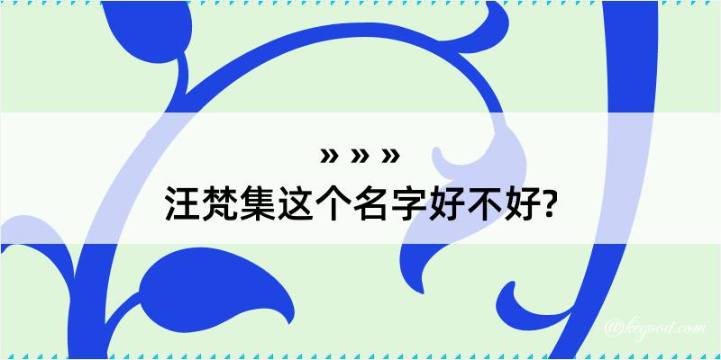 汪梵集这个名字好不好?