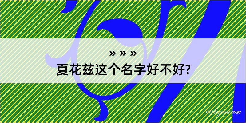 夏花兹这个名字好不好?