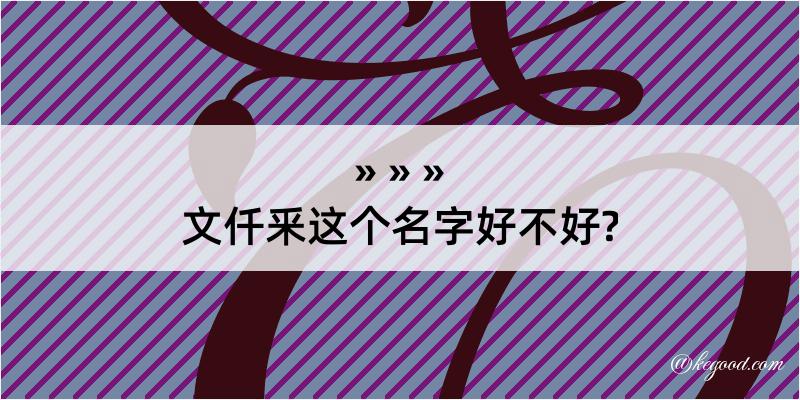 文仟釆这个名字好不好?